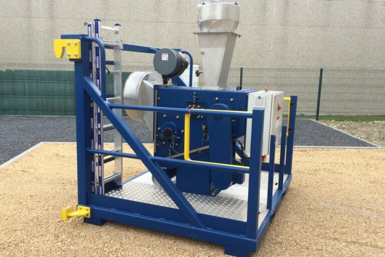 Bulk product container loader